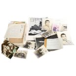 A group of ephemera and photographs, including Second World War Period signed photographs of