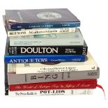 Various reference books on collectables, pot lids etc