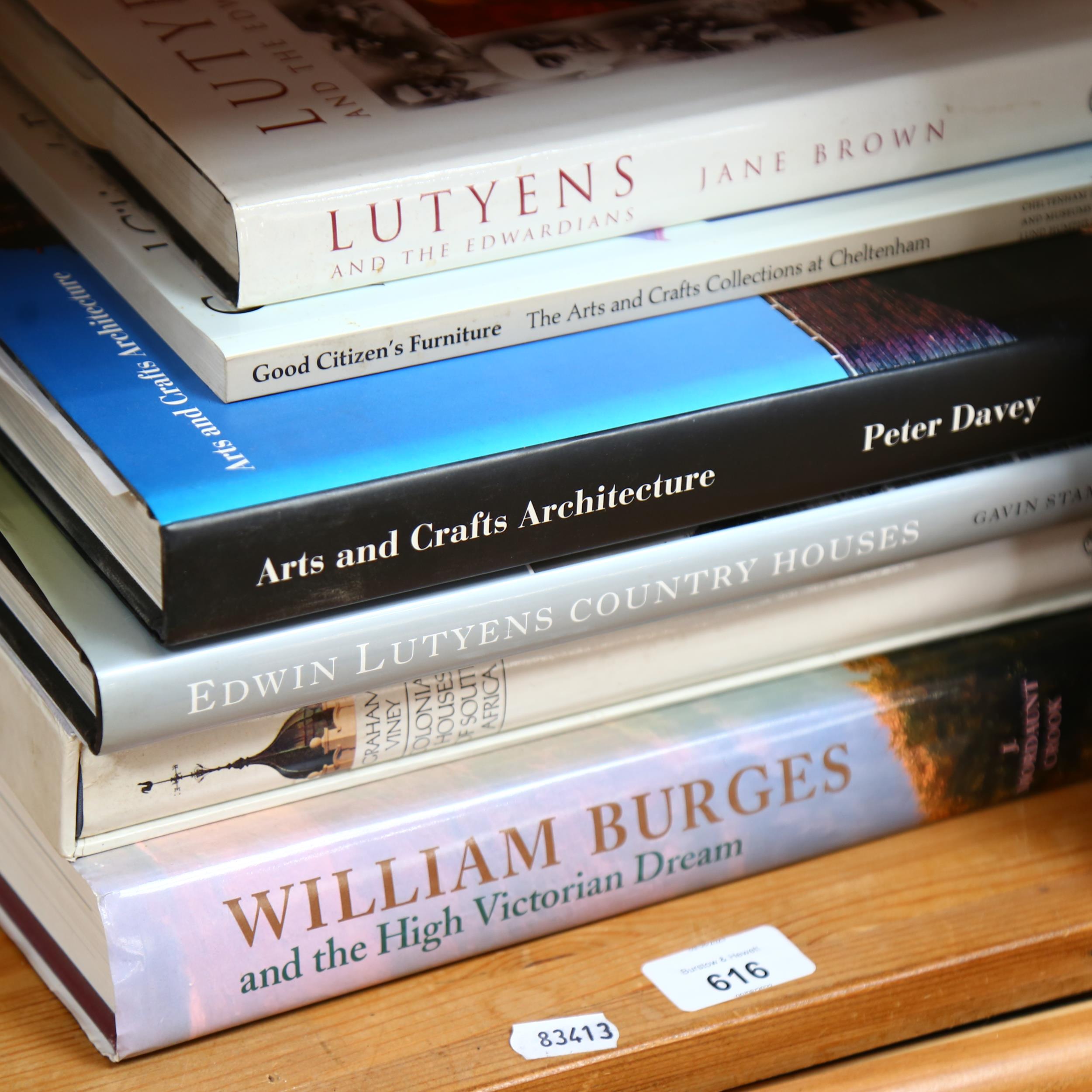 Reference books on architects including Lutyens, and William Burges "The High Victorian Dream" - Image 2 of 2
