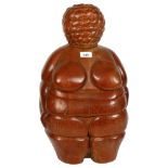 **WITHDRAWN** A novelty carved wooden statue of the figural form, H52cm