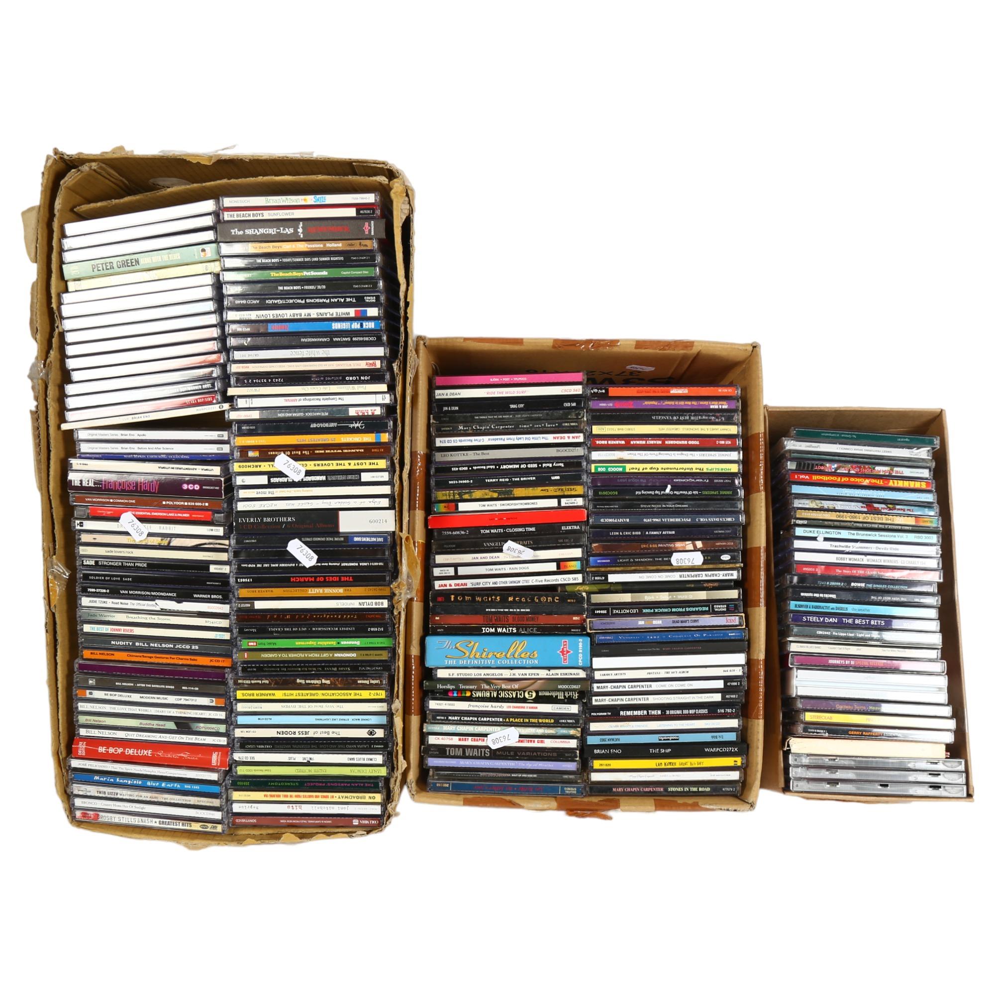 A large quantity of CDs, all re-cased in new Jewel cases, including such genres as Northern Soul,