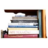 Various art reference books, including "The Grammar Of Ornament", Christopher Woods "Paradise Lost",