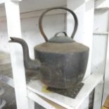 A large cast iron kettle. 41x43xcm.