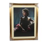 A limited edition poster of Kiera Knightley as Anna Karenina film release 2012, framed and