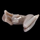 Loredano Rosin, Murano, Italy, a glass sculpture of a nude woman, signed on leg, length 33cm Small