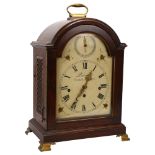 A fine George III mahogany bracket clock, by Barraud, Cornhill London, circa 1802, 8-day fusee