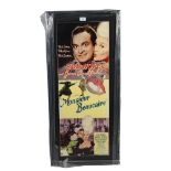 Monsieur Beaucaire (1946), original framed film poster, starring Bob Hope, frame size 102 x 46.5cm