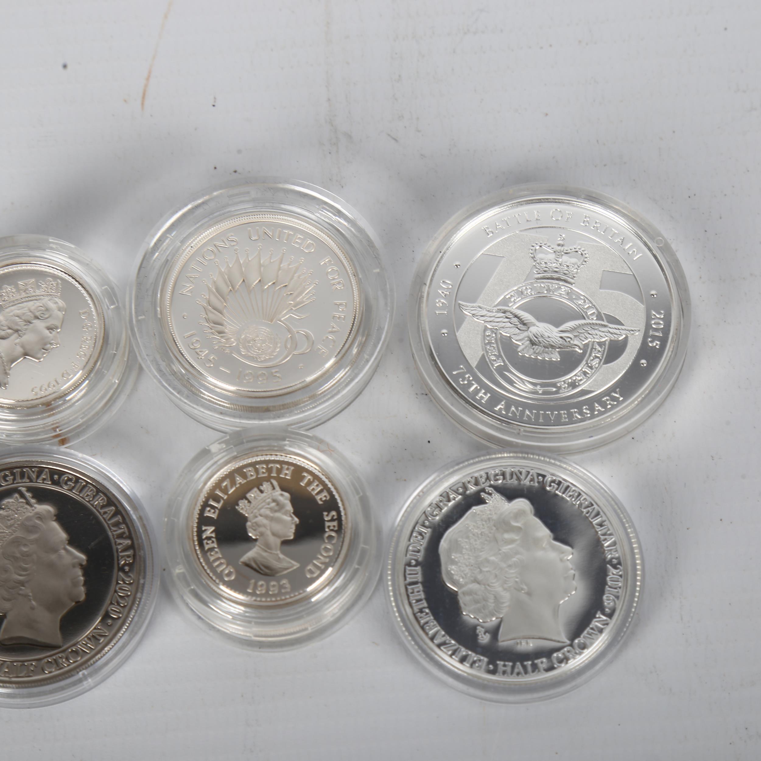 4 silver proof coins in capsules, Battle of Britain 75th Anniversary and 3 others WW2 related - Image 2 of 3