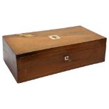 A mid 20th century Dunhill, London humidor, with inlay brass and mother of pearl, contains 21 Alvaro