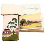 3 early 20th century autograph/sketch albums