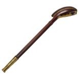 An 18th/19th century Dutch rosewood and brass clay pipe holder, length 29cm Good condition, catch