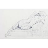 She's All Woman, 20th century crayon nude sketch, title and indistinct signature verso, image 48cm x