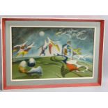 After John Tunnard, Holiday, mid-20th century colour print, in original frame, overall frame