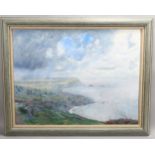 Francis Murphy (born 1951), extensive coastal view, oil on board, inscribed verso, 76cm x 99cm,