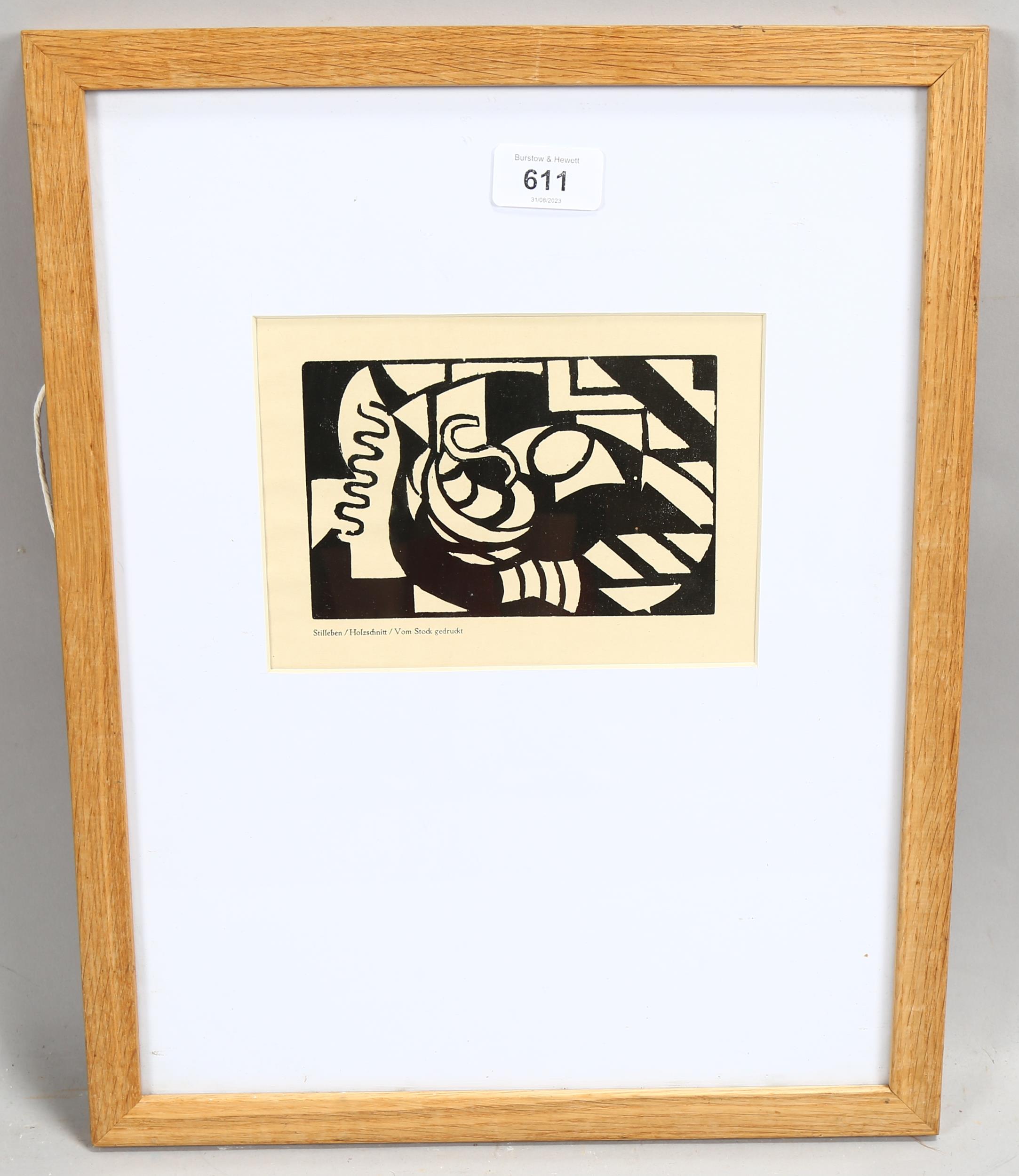 Jacoba Van Heemskerck, Baum, original woodcut for suite of VII 1924, image 10cm x 15cm, framed - Image 2 of 4