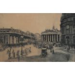 Walter Law (1865 - 1942), The Bank And Exchange, etching, signed in pencil, plate 19cm x 28cm,