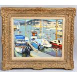 Michel Dureuil (1929 - 2011), yacht club Cannes, oil on canvas, signed, circa 1971, 33cm x 41cm,