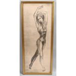 Tom Merrifield (born 1932), study of a dancer, lithograph, signed in pencil, 58cm x 22cm, framed