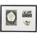 Eric Ravilious (1903 - 1942), 3 wood engravings for Prospectus 1930, overall frame size 41cm x