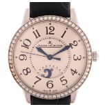 JAEGER LECOULTRE - a mid-size stainless steel diamond Rendez-Vous Night & Day automatic