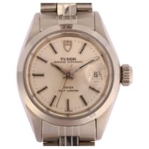 TUDOR - a stainless steel Princess Oysterdate automatic bracelet watch, ref. 92400, circa 1978,