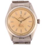 ROLEX - a stainless steel Oyster Perpetual 'Bubble-Back' automatic bracelet watch, ref. 6106,