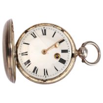 A 19th century silver full hunter verge key-wind pocket watch, by G Coules of Windsor, no. 5407,