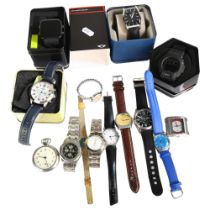 Various wristwatches, including Casio G-Shock, Fossil, Citizen etc Lot sold as seen unless