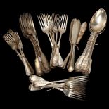 A group of various 19th and 20th century silver flatware, 62.67oz gross