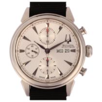 BULOVA - a stainless steel Accutron automatic calendar chronograph wristwatch, ref C869882, silvered