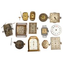 Various wristwatch movements, including Rolex, Doxa, Astral etc Lot sold as seen unless specific