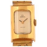 OMEGA - a lady's gold plated stainless steel De Ville mechanical bracelet watch, ref. 511.0459,