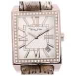 THOMAS SABO - a lady's stainless steel rectangle Date quartz wristwatch, ref. WA0079-232-202,