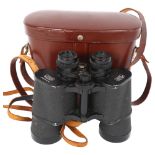 A pair of Carl Zeiss Jena 10x50w Genoptem multi-coated binoculars, serial no. 117186, cased