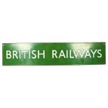 An early 20th century British Railways green enamel sign, L68cm