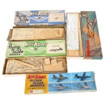 KEIL KRAFT - a group of boxed Vintage flying scale model aircraft kits, including the Mustang