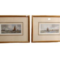 Thomas Bush Hardy (1842 - 1897), pair of watercolours, shipping off the coast in rough seas, image