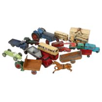 A quantity of diecast vehicles and accessories, including Dinky and Matchbox