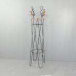 ROGER FERAUD - a mid-century wrought metal "Ground Key" coat rack, with musical key decoration and