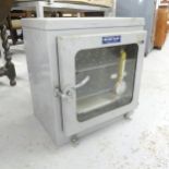 A vintage Japanese medical or industrial fridge. 51x54x45cm.