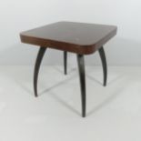 A mid-century Jindrich Halabala spider leg table. 65x65cm.