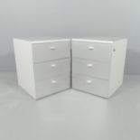 STUA - a pair of Atlas Jesús Gasca anodised aluminium industrial modular chests / night stands, with