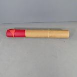 A roll containing two hides of Sedgewick's 3mm Bag Hide and plain leather in red. From the