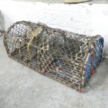 A lobster creel / cage. 90x30x40cm.