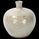 Phil Rogers (1951-2021) British studio pottery vase, with nuka glaze and sgraffito decoration,