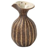Waistel Cooper (1921-2003), a studio pottery lipped vase with sgraffito decoration, signed to
