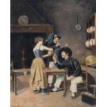 Ferdinand Roybet (1840 - 1920), 2 soldiers in a tavern, oil on canvas, signed, 60cm x 48cm, framed