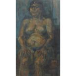 Roland Jarvis (1927 - 2016), 2 large oils on canvas, nude life studies, 127cm x 76cm (50" x 30") A