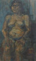 Roland Jarvis (1927 - 2016), 2 large oils on canvas, nude life studies, 127cm x 76cm (50" x 30") A