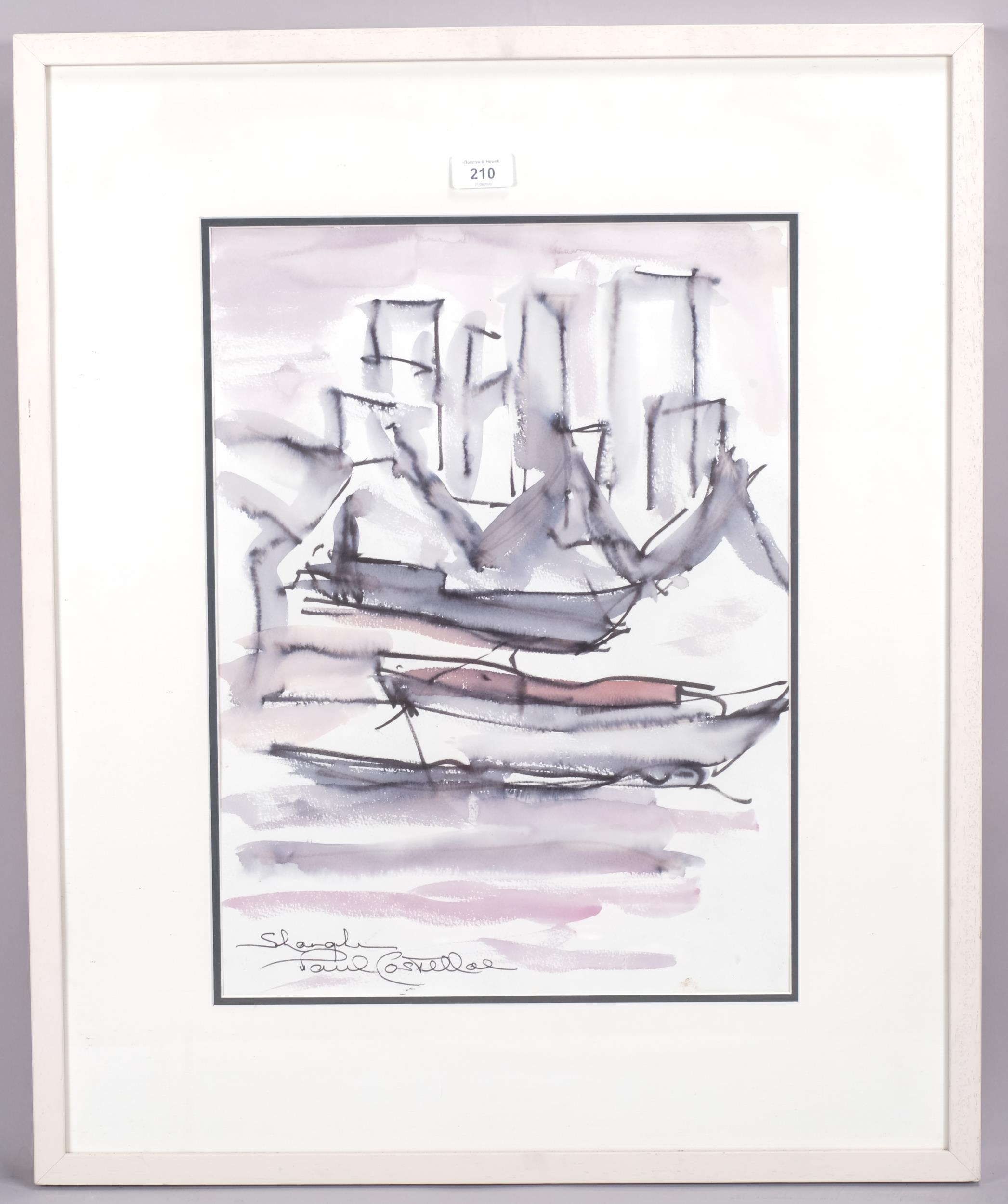 Paul Costellae, Shanghai, watercolour, signed, 50cm x 37cm, framed Very good condition - Image 2 of 4